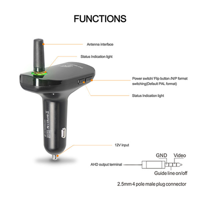 Récepteur sans fil de chargeur de voiture d'AHD Digital compatible avec le rétroviseur/DVR