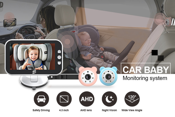 4,3 pouces couleur moniteur bébé voiture miroir caméra alimentation 9V - 24V