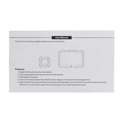 Caméra imperméable d'inverse d'IP68 HD caméra de Rearview de WIFI d'écran d'affichage à cristaux liquides de 5 pouces